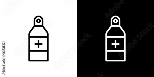 Medical pump icon set in line.