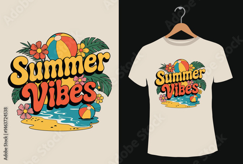 summer vibes t-shire design. 