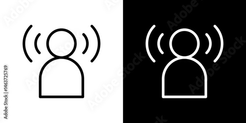 Brand awareness icon set in line.