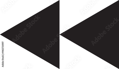 Vector illustration of a backward icon