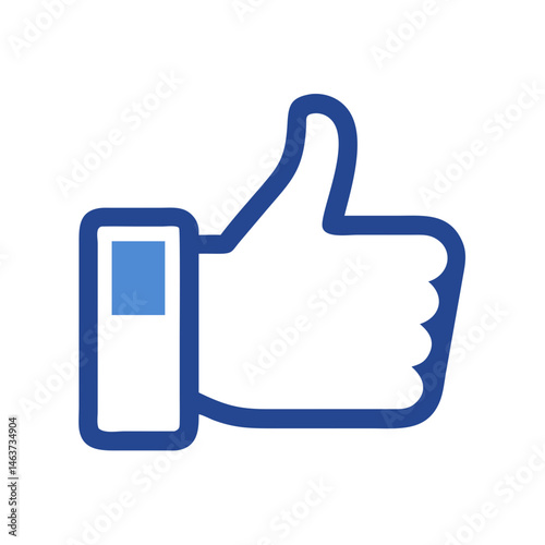 Thumbs Up Symbol Icon Representing Approval or User Satisfaction