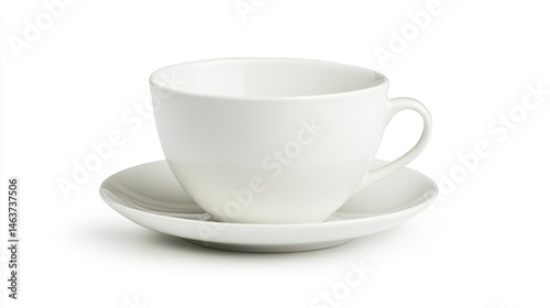 Wallpaper Mural White teacup and saucer set minimalist studio photography clean elegant drinkware tableware Torontodigital.ca