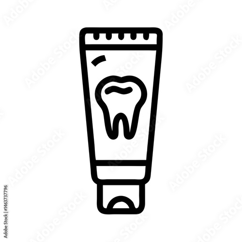 Toothpaste Tube Icon Representing Dental Care and Oral Hygiene