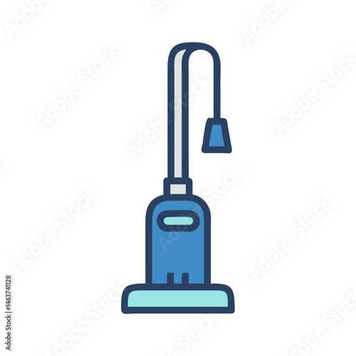 Upright Vacuum Cleaner Icon Representing Dust Cleaning and Floor Maintenance