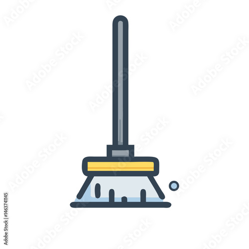 Upright Vacuum Cleaner Icon Representing Dust Cleaning and Floor Maintenance
