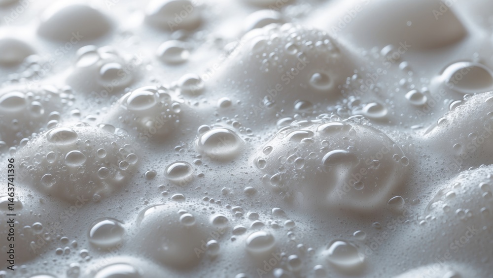 Close-up view of soap and shampoo foam with bubbles on a white background Close-up view of soap and shampoo foam with bubbles on a white background