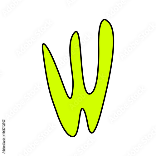 W lettering neon