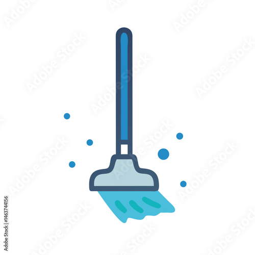 Wet Mop Icon Representing Floor Cleaning Tool and Sanitation Equipment