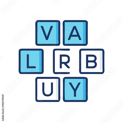 Word Puzzle Icon Representing Vocabulary Building and Language Learning