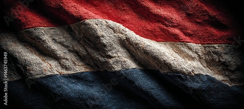Old Netherland flag. Country independence day concept. Generative AI technology.	
