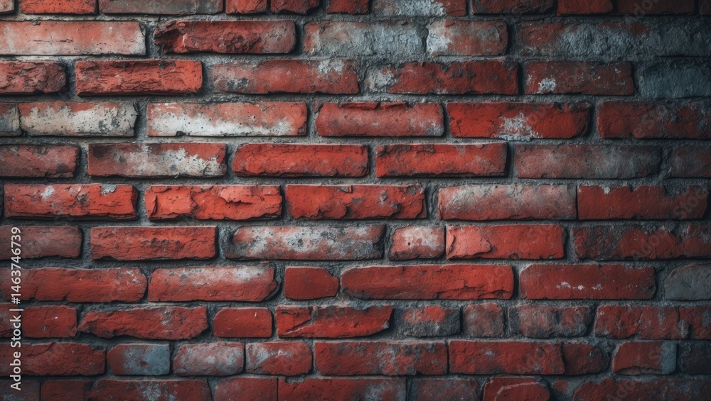 Naklejka premium Construction-themed banner featuring old red brick wall texture