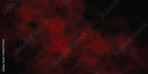 Unsettling Red Mist Design with Grungy Black Elements

