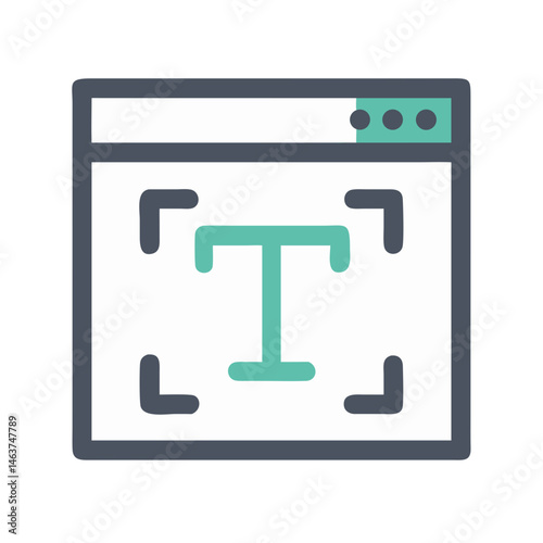 Font Interface Icon Representing Typeface Customization and Text Styling