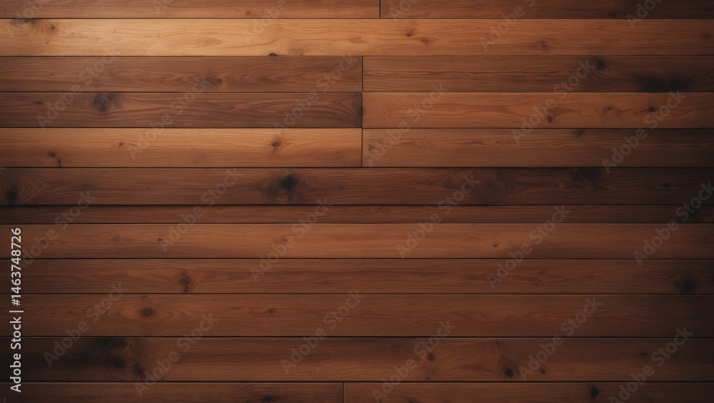 Naklejka premium Overhead shot of aged wooden planks and tiles creating a vintage restaurant backdrop