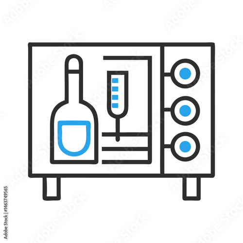 Industrial Wine Chiller Icon Representing Temperature Control and Wine Preservation