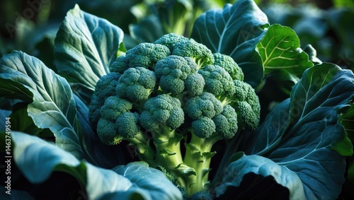 Obraz na płótnie Mature broccoli buds prepared for harvesting w salonie