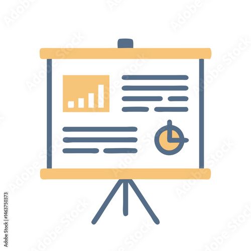 Presentation Board Icon Representing Creative Brief and Project Overview