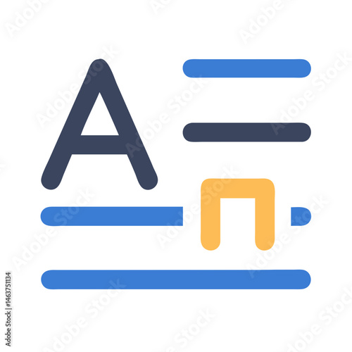 Text Alignment Tool Icon Representing Letter Spacing and Typography Adjustment