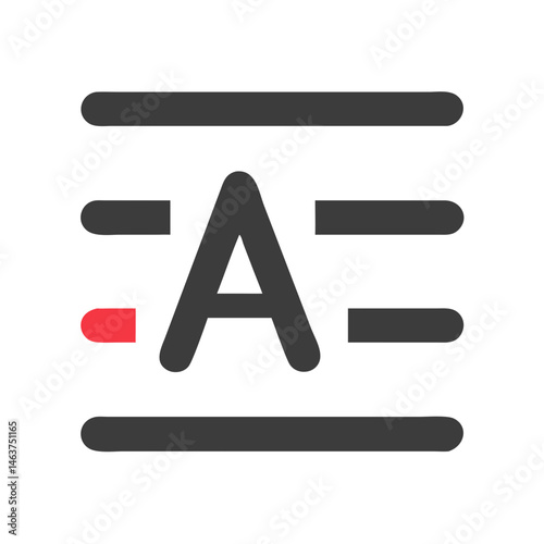 Text Alignment Tool Icon Representing Letter Spacing and Typography Adjustment