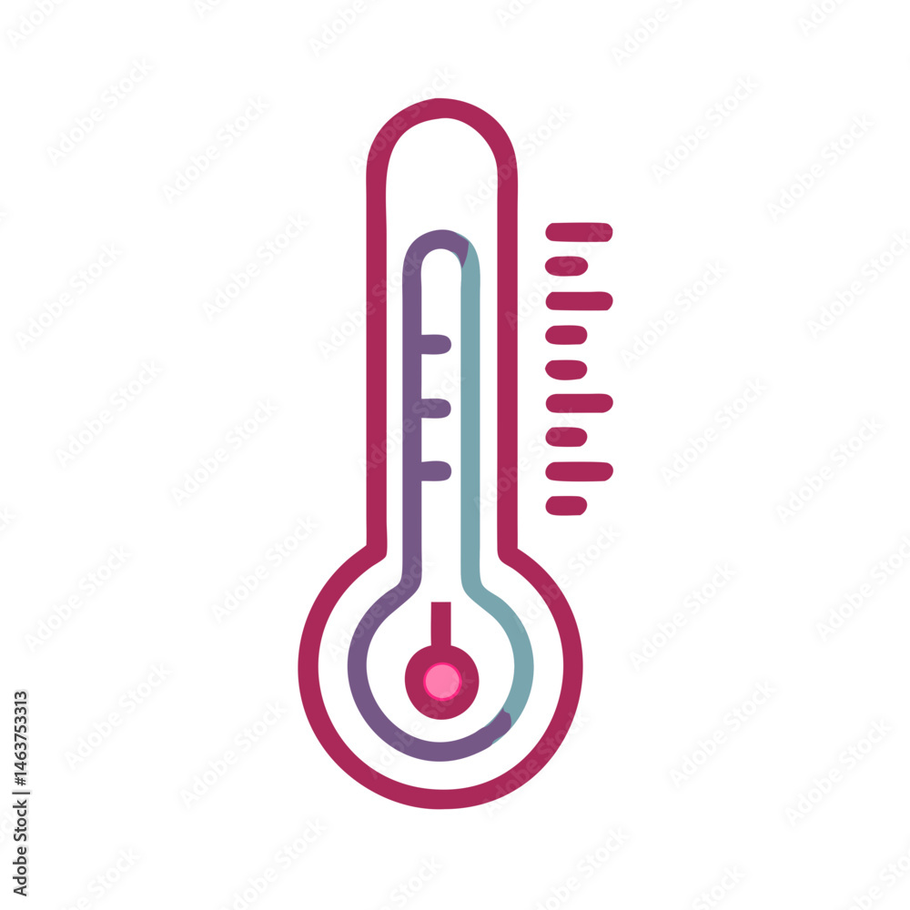 Wine Thermometer Icon Representing Temperature Control and Wine Serving Precision Wine Thermometer Icon Representing Temperature Control and Wine Serving Precision