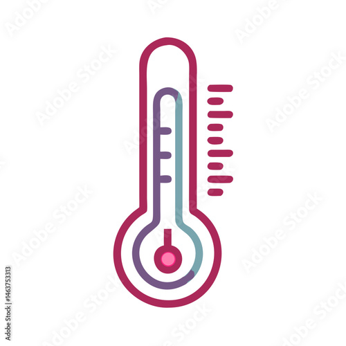 Wine Thermometer Icon Representing Temperature Control and Wine Serving Precision