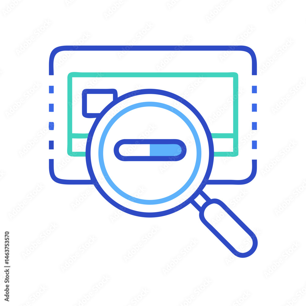 Zoom Tool Interface Icon Representing Detail Inspection and Magnification Zoom Tool Interface Icon Representing Detail Inspection and Magnification
