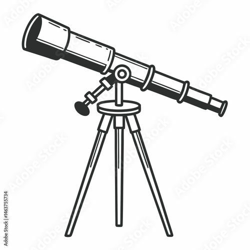 telescope vector illustration