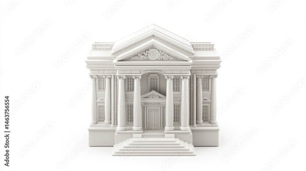 Fototapeta premium Classic bank building model