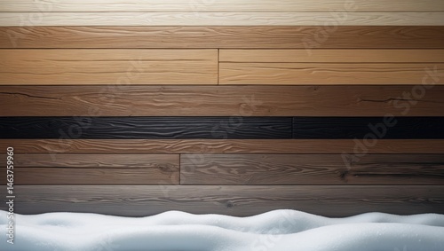 Wooden plank look-alike embossed vinyl flooring.