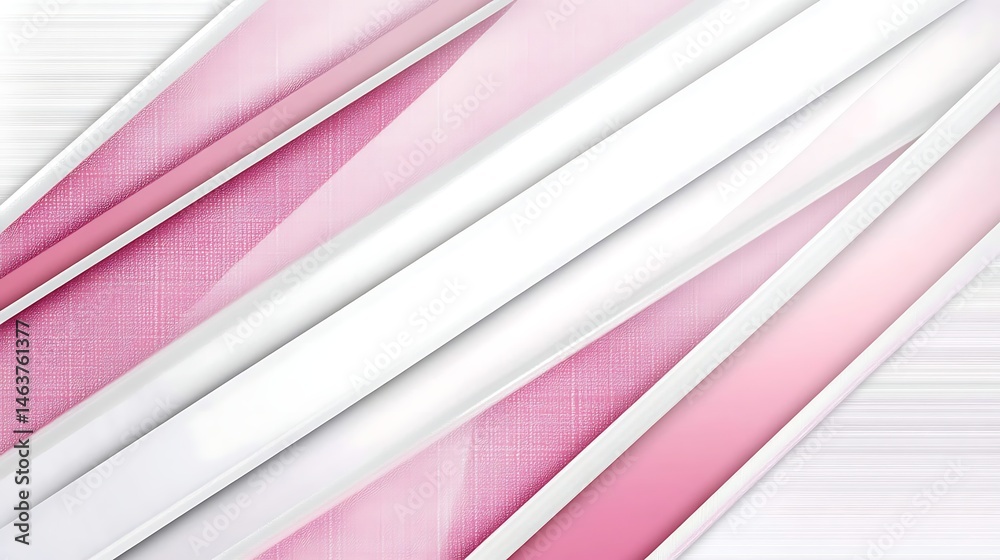 Fototapeta premium Abstract design with pink and white diagonal lines
