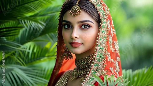 Stunning Bride in Traditional South Asian Attire