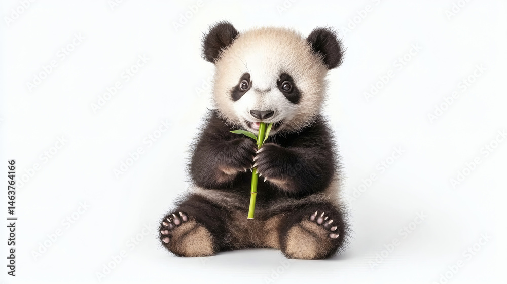 Naklejka premium toy, children, colourful, futuristic, machine, minimalist, model, playful, stunning, a, cyborg, fabric, on, whimsical, fun, isolated, panda, robotic, technology, white, animal, childhood, cute, detail