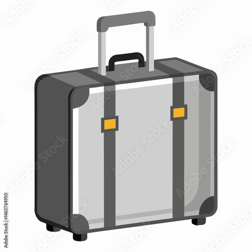 Travel crew soft sided luggage vector art illustration