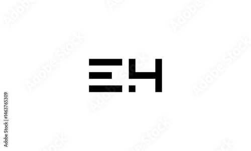EH initial letter, monogram logo