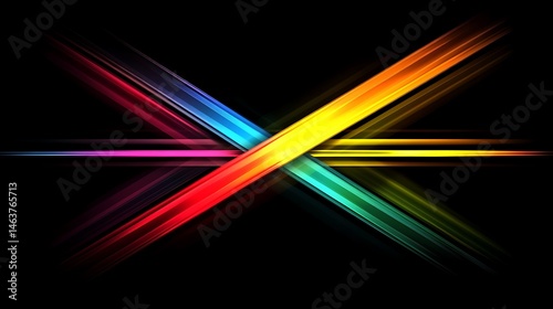 Abstract design with vibrant color lines