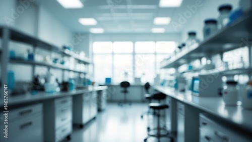 Abstract image of a contemporary laboratory with a blurred effect suitable for background
