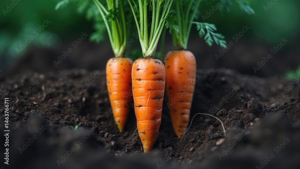 Freshly harvested young carrots from the garden Freshly harvested young carrots from the garden