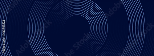 abstract dark blue background with circles. Vector Eps10
