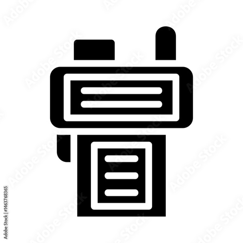 Portable communication device icon representing wireless radio transmitter design