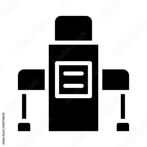 Abstract representation of check in counter machine, simple illustration