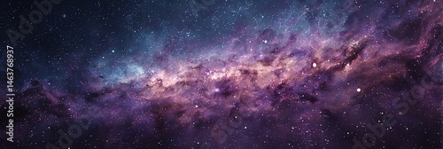 Wallpaper Mural Vibrant purple and pink galaxy nebula in deep space, glowing with cosmic stars and colorful celestial clouds — perfect for astronomy and space-themed projects. Torontodigital.ca