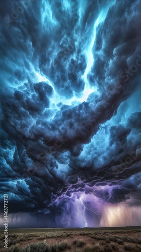 Majestic Fury: Capturing the Intensity and Beauty of a Thunderstorm in Full Force
