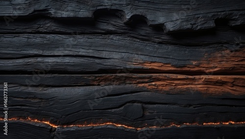 Aged wooden surface with burnt marks and rough texture, depicting scene of destruction and decay