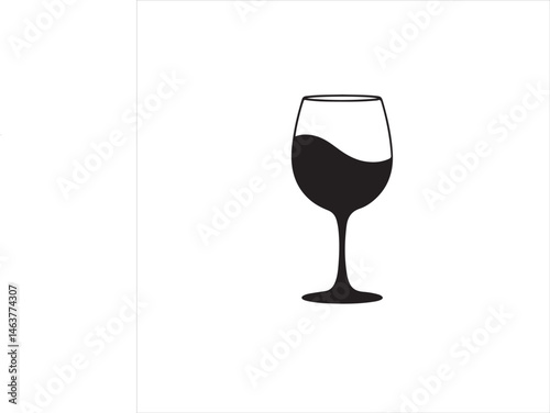 A transparent wineglass of red wine, isolated on white, reflects a clean, elegant drink.
