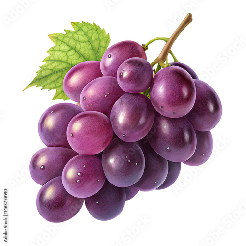 fresh grape 3d on white background.png