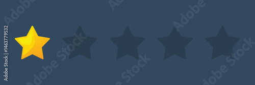 One Star Rating Icon vector