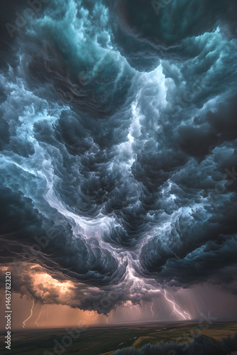 Majestic Fury: Capturing the Intensity and Beauty of a Thunderstorm in Full Force