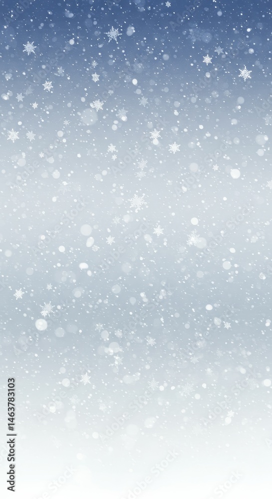 Fototapeta premium Abstract Winter Snow Background Falling White Flakes Holiday Season