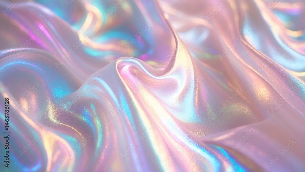 Fototapeta premium Holographic background featuring blurred refraction light texture and overlay effect