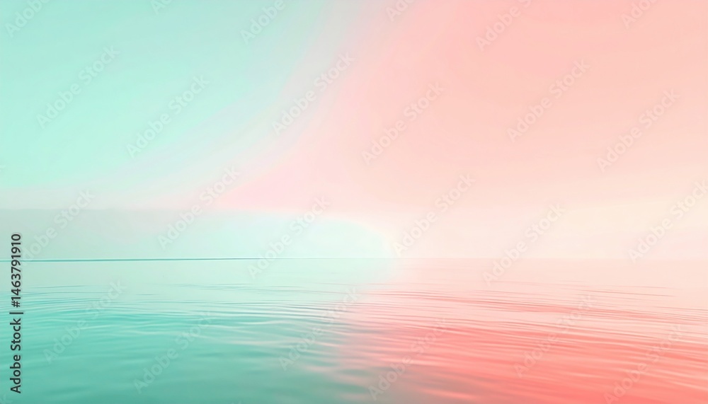 Obraz premium Serene ocean reflection at dawn coastal area digital art tranquil environment aerial view calmness concept